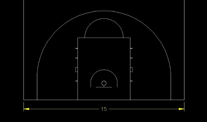 篮球场地标准尺寸划线图解（必备知识，让你成为篮球场地专家）